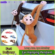 WATTLE Car Pendant, Hanging Monkey Gibbon Quick Release Creativity Monkey Plush Toys, Long Arm Ape C