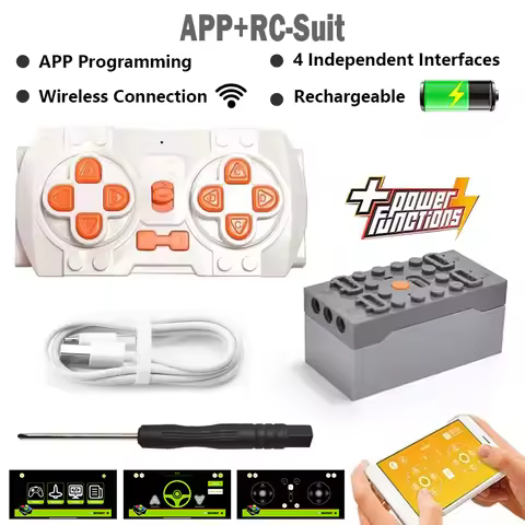 2.4G Bluetooth Technical Blocks Servo PF Motor Power Functions MOC High-Tech Parts Bricks Accessorie