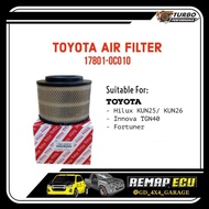 TOYOTA 17801-OC010 AIR FILTER - TOYOTA HILUX KUN25/ KUN26/ INNOVA TGN40/ FORTUNER ENGINE FILTER ENGI