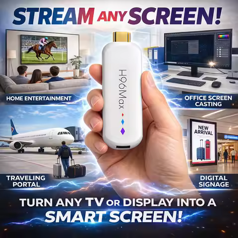 H96 Max M20 Android 14 TV Stick Google TV Interface 2GB 16GB Quad Core Dual WiFi BT Voice Remote 4K 