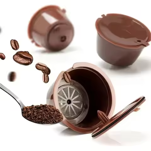 UNTIOR3Pcs Reusable Coffee Capsule Kits for Nescafe Dolce Gusto Machine Refillable Capsules Pod Comp