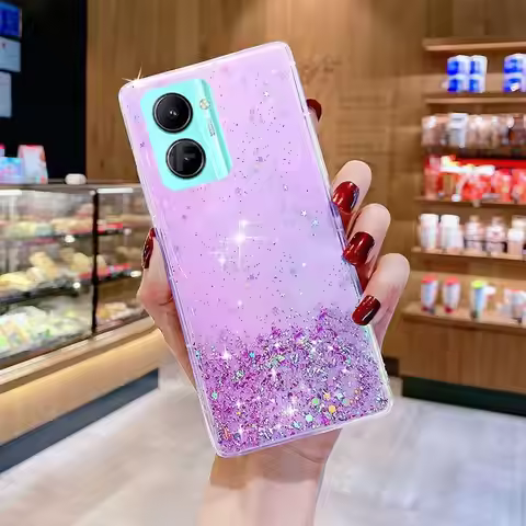 Case For Realme C35 C21Y C25Y C33 C30 C11 2021 C25S C12 C15 5 6 7 8 8i 9i 9 10 Pro luxury Glitter Gi