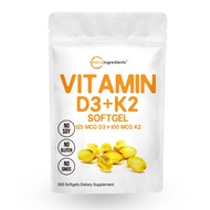 NEW micro ingredients vitamin d3 + k2 5000iu vit 5000 iu 300 softgel
