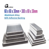 1PCS Extruded Aluminum Heat Sink With Adhesive Backing, Suitable 60x 60 X30mm ~ 300x 69x36mm For Hig