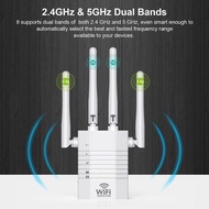 1200Mbps WiFi Repeater 2.4GHz 5.8GHz WiFi Range Extender WiFi Amplifier Signal Booster Wireless AP Access Point