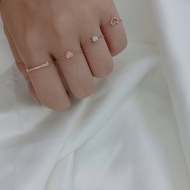 [silver shop] 18K gold Enlarged Effect Diamond Ring Chain 18K K 18K