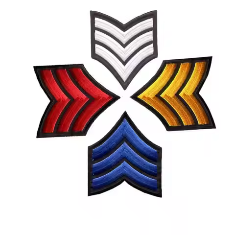 Army Military Rank Medal Iron On Patches Sewing Embroidered Applique for Jacket Clothes Stickers Bad