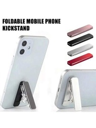 迷你pc材質折疊手機支架桌面薄型黏貼手機支架裝飾,適用於iphone Samsung等手機