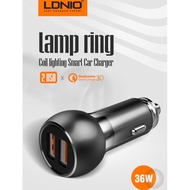 LDNIO C503Q Metal Car Charger 36W QC3.0 Dual USB Ports Electric Car Fast Phone Charger | 2.030.0027 