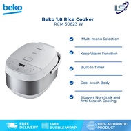 Beko 1.8L Rice Cooker RCM 50823 W | 9 Preset Auto Programs | Keep Warm Function | Built-in Timer | L