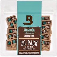 Boveda for Herbal Storage | 58% RH 2-Way Humidity Control | Size 1 Protects Up to 1/8 Ounce (3.5 Gra