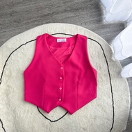 AL เสื้อกั๊กทรงครอป งานมีซับในพร้อมส่ง Vest Blazer