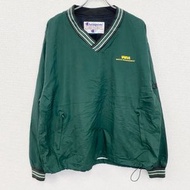 90年代古著Champion套頭夾克，復古綠色，L碼