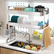 Stainless Steel Kitchen Sink Shelf Dish Rack Above the Sink Dish Drain Rack Knife Chopstick Rack Mul