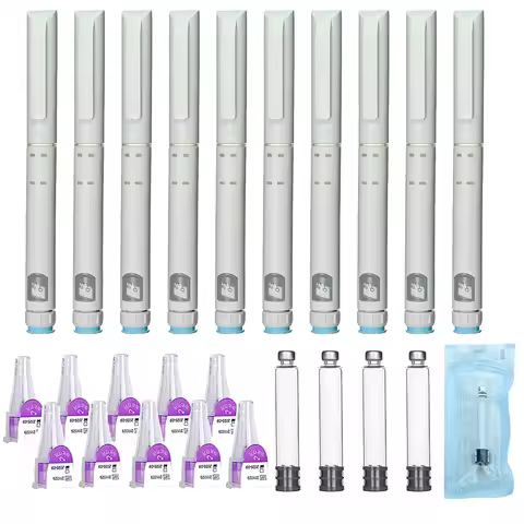 Hot Sale Set 60IU Plastic Disposable Injection Pen With 3ml Glass Vial 31G 8MM Needle for Daily Tatt