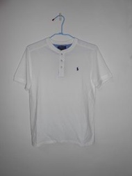 真品 美國品牌 RALPH LAUREN 短袖 POLO亨利衫 青年款 大男童 白色