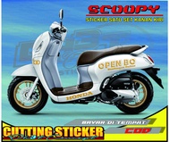 Sticker Scoopy striping Scoopy Open BO Bimbingan On Line