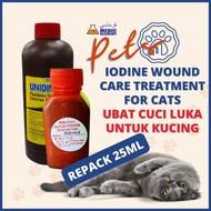 Iodine Wound Care Treatment for Pets Ubat Sapu Luka Untuk Haiwan Kucing, Anjing, Arnab dan lain-lain [Repack 25ml]