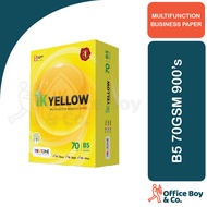 IK Yellow B5 Copier Paper 70gsm 900's 1 Ream (900 sheets/ream) / B5 Paper / Kertas B5