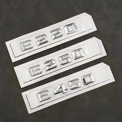 ABS 3D Chrome Letters For Car Stickers Mercedes Benz E220 E250 E320 E450 W212 W213 Rear Trunk Emblem