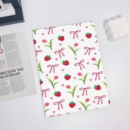 Cute Strawberry Bows iPad Pro Air 6 2024 iPad 10 2022 iPad 9 case,iPad Pro 11" 12.9'' 2022 iPad Pro 