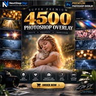 Super Premium 4500 Photoshop Overlay | Bokeh Light Leak Smoke Rain Lens Flare Effects | Photo Editin