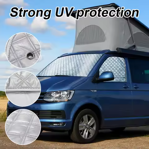 1Set Summer Front Windshield Sunshade With Storage Bag For Vw T5 T6 Camper Vans Winter Exterior Snow