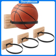 4Pcs Basketball Rack Wooden Ball Storage Holder Multipurpose Volleyball Organizer Wall Mount Basketb