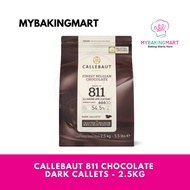 Callebaut 811 Dark Chocolate Callets - 2.5kg Packaging / Cooking Chocolate With Ice Box