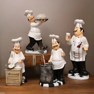 7VBI Creative Resin Cook Kitchener Chefs Decoration Fashion Chef Decor Bar Showcase Restaurant Cafe 