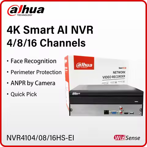 Dahua WizSense 4K Network Video Recorder 4CH 8CH 16CH 1HDD Smart Ai Face Detection NVR NVR4104HS-EI 