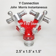 FIRE Y CONNECTION 2 HANDLE 2.5 x 1.5 x 1.5 in JOHN MORRIS INSTANTANEOUS