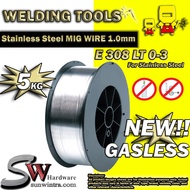 SW Hardware MIG Wire GASLESS Stainless Steel Coil 1.0MM X 5KG (SUITABLE FOR ALL MIG MODEL)  E308LT0-