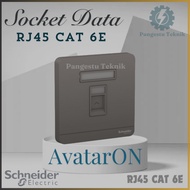 Schneider Data Socket RJ45 CAT6E / AvatarOn GREY