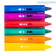 Un* 6 Color Washable Bath Crayon Pen For Kids Craft Colorful Crayon with Pen Holder