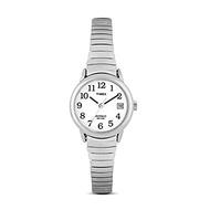 Timex Women's T2H371 Quartz Easy Reader Watch with White Dial Analogue Display and Silver Stainless Steel Bracelet Women's