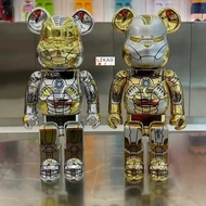 Trendy Play bearbrick-Iron Man 2th 400% Gear Joint be @ rbrick Toy Collection Gift