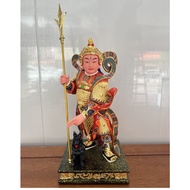 Camphor Wood Carving Erlang Xiansheng Zhenjun Qingyuan Miaodao Zhenjun Erlang God Statue Household W