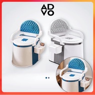 ADVO Premium Portable Toilet Bowl with Backrest Armrest Tandas Duduk Mudah Alih Mobile Toilet Pregnant Women Elderly