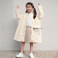 新・兒童風雨衣 - 經典黃格 (不含隨身小包)