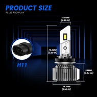 Novsight ใหม่ล่าสุด N52 LED ไฟหน้ารถ 100W 20000LM 9005 (HB3) 9006 (HB4) H7 H11 H4 LED ไฟหน้าหลอดไฟชุดหมอกสูง/ต่ำ Beam 6500K สีขาว Super Bright Plug and Play Spot 2 ชิ้นรับประกัน 2 ปี + จัดส่งฟรี