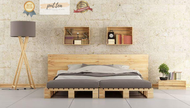 READY STOCK Used Pallet Wood Pine Kayu Single Queen King Bed Frame Platform Katil wood pallet