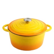 HY&amp; Best Seller Enamel Cast Iron Dutch Oven Cast Iron Casserole Enamel Stew Pot with Lid and Knob P79O