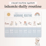 Bramble – Islamic Daily Routine Flip Board for Kids (Boy) | Visual Schedule Chart with Solat | Autis