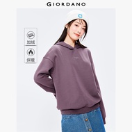 Giordanoผู้หญิง เสื้อกันหนาวมีฮู้ดพิมพ์ลายตัวอักษรขนแกะ Free Shipping 05322809
