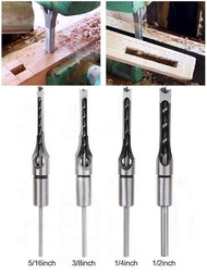 1入組方孔螺旋鑽頭,木工工具木榫鑽孔電動工具,6.35毫米（1/4英寸）/ 7.94毫米（5/16英寸）/ 9.5毫米（3/8英寸）/ 12.7毫米（1/2英寸）