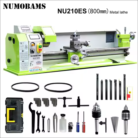 NUMOBAMS NU210x800ES 900W Brushless Motor Rated Output Power Motor Semi-Automatic Metal Lathe Machin