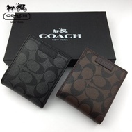 100% original Coach short wallet for men with stock and receipt 74736