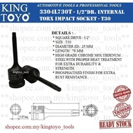3304L730T ~ KING TOYO 1/2"Dr. Internal Torx Impact Socket - T30