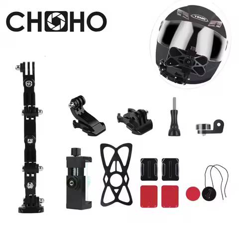 For Gopro 11 Accessories Adjustment Base Helmet Mount Chin Riding With Phone Holder Anti-Lost Motorc